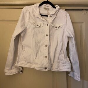 White Stretch Jean Jacket.